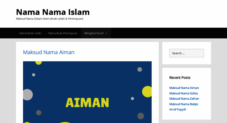 Access Namanamaislam Com Nama Nama Islam Maksud Nama Dalam Islam Anak Lelaki Perempuan