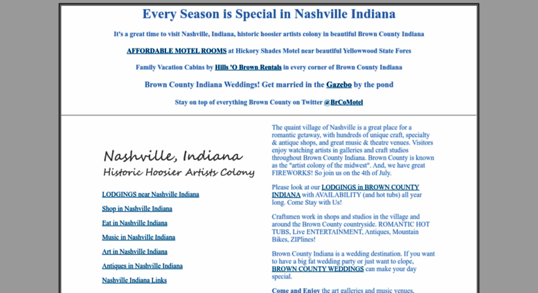 Access Nashville Indiana Com Nashville Indiana Information