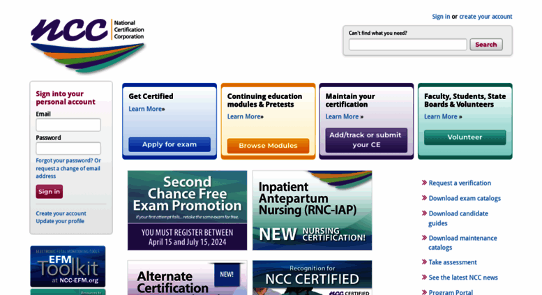 Access nccwebsite org National Certification Corporation