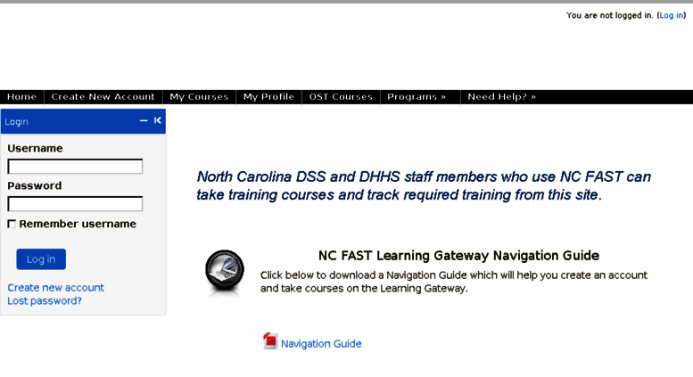 Access Ncfasttraining Nc Gov Nc Fast Learning Gateway