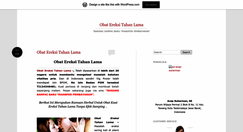 Access Obatereksitahanlama23 Wordpress Com Obat Ereksi Tahan Lama Barang Sampai Baru Transfer Pembayaran