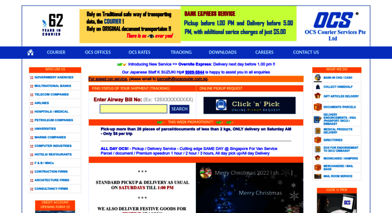 Access Ocscourier Com Sg Overseas Courier Service S Pte Ltd