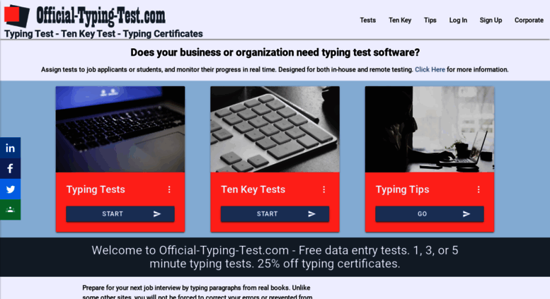 online typing test
