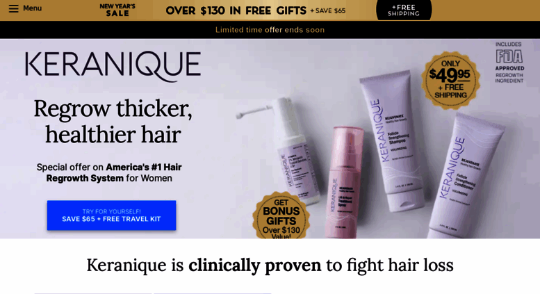 Access Official Keranique Com Keranique Solution For Thinning