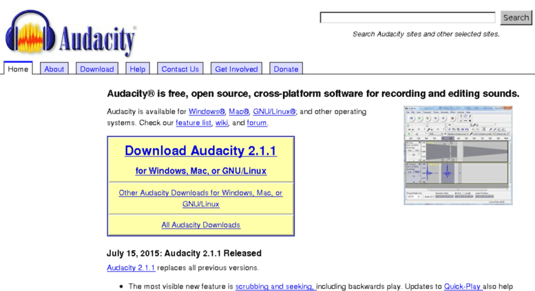audacity free audio editor