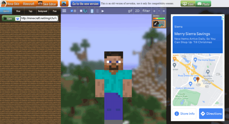 online minecraft skin editor