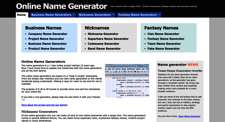 Access online generator com Online Name Generator 