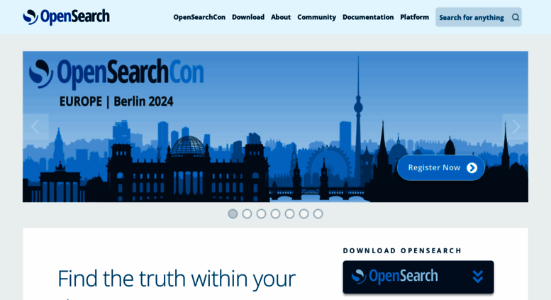 Access opensearch.org. OpenSearch