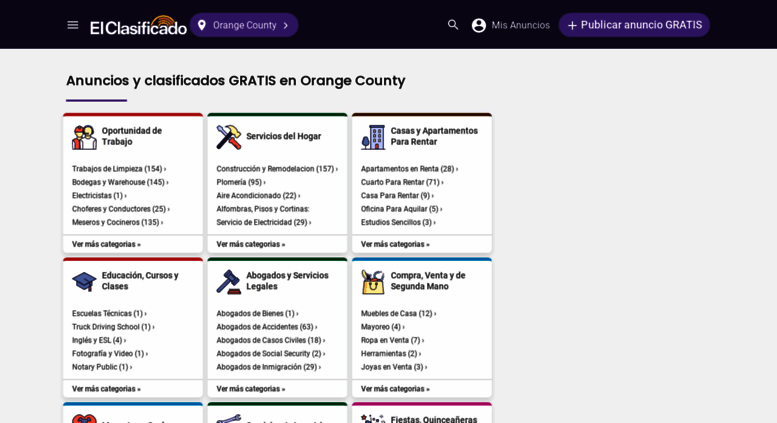 Access Orangecounty Elclasificado Encuentre Y Ponga Anuncios Orangecounty Elclasificado Screenshot
