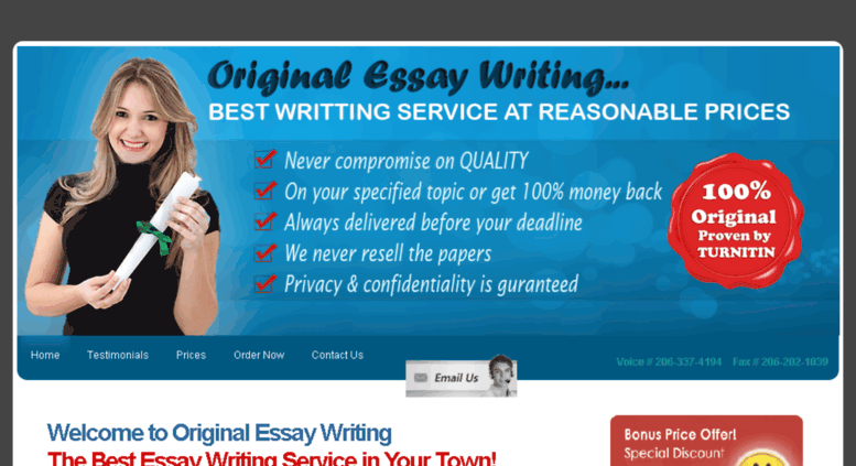 Access Originalessaywritingcom Best Custom Essay Writing Services Originalessaywritingcom Screenshot Personal Essay Thesis Statement Examples also Library Essay In English Essay On Healthcare