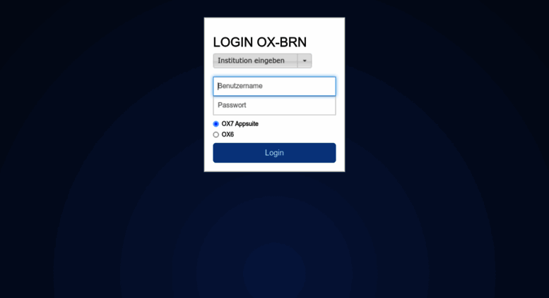 Access ox6.ssl-brn.de. OX-BRN Login mit Autocomplete - Combobox