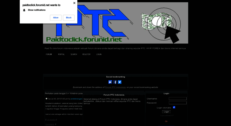 Access Paidtoclick Forumid Net Subsub Forum Indonesia Portal - 