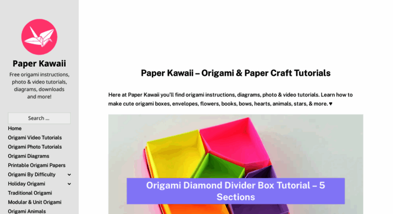 Access Paperkawaiicom Paper Kawaii Free Origami