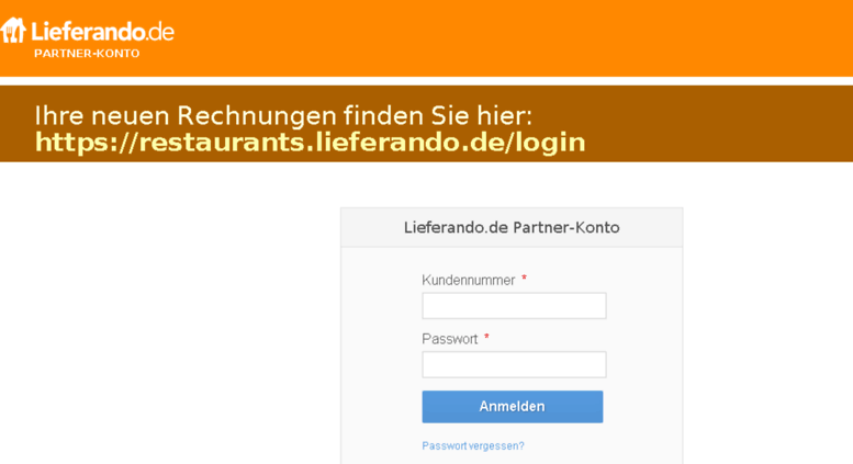 Lieferando - Shadow websites: 