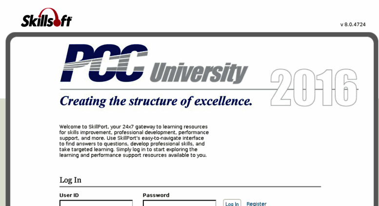 Access Pcc skillport Registration Login Form