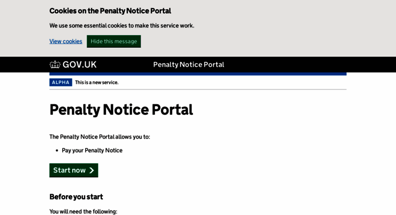 Penaltynotice direct gov uk