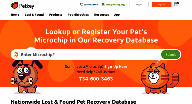 Access Pet Microchip ID Lookup & Registration