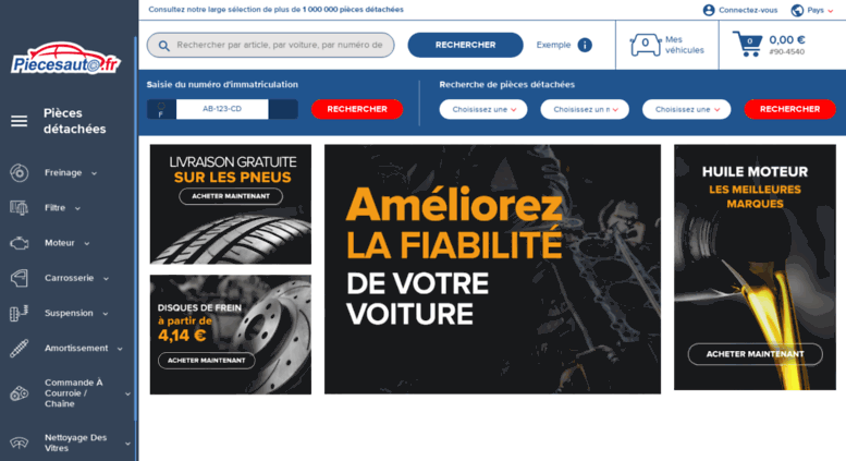 Access piecesauto.fr. Pièces auto en ligne  achat à bas prix de pièces