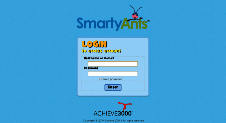 smarty ants student login cards