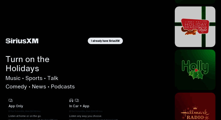 Access Player.siriusxm.com. SiriusXM Player: Online Radio, Music ...