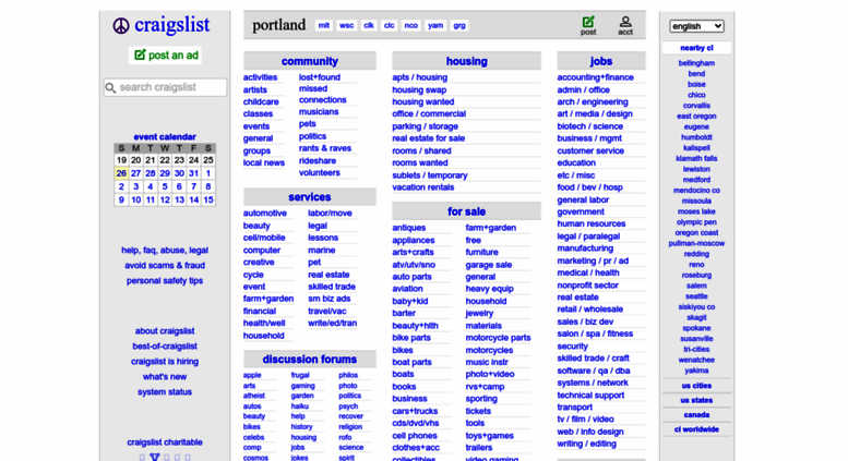 Access portland.craigslist.org. craigslist: portland, OR jobs