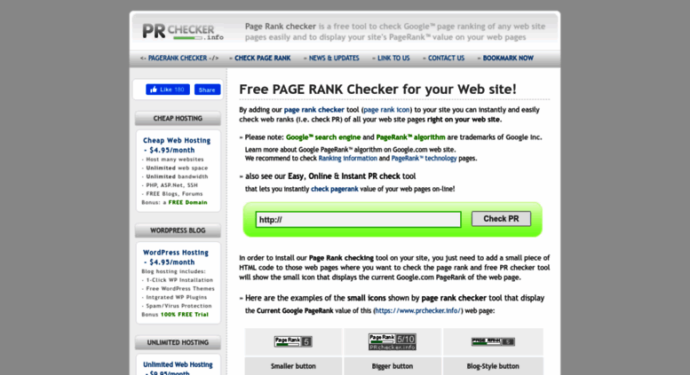 blog page rank checker