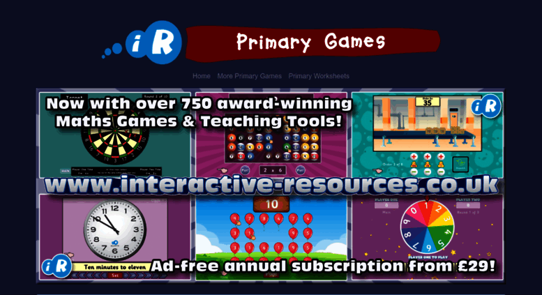 Access primarygames.co.uk. Primary Games - Maths Games and Maths Apps