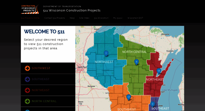 Access projects.511wi.gov. 511 WI Projects – View All 511 Projects