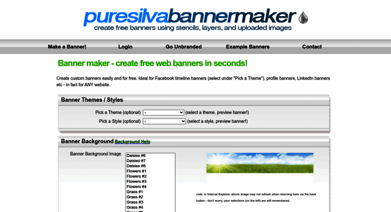 Access Puresilvabannermaker Com Puresilva Banner Maker Create