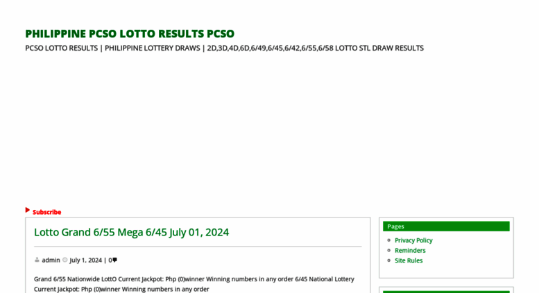 pcso lotto rules