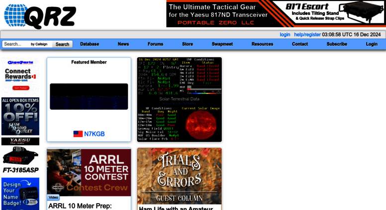 Access Qrz.com. Callsign Database By QRZ Ham Radio