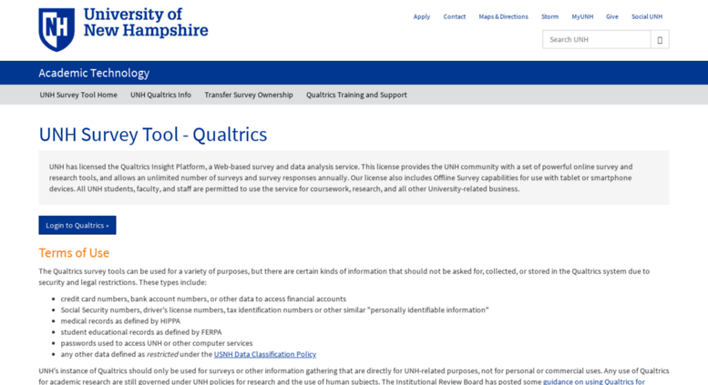 Access qualtrics unh edu unh survey tool qualtrics