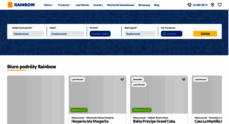 Access Rainbowtours.pl. Biuro Podróży Rainbow Wakacje, Wycieczki ...