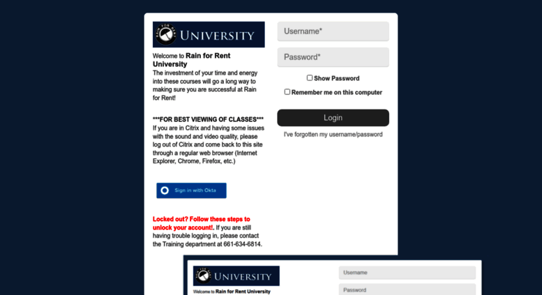 Access Rainforrentlms litmos Rain For Rent University Secure Login