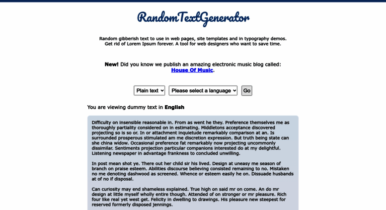 Access Randomtextgenerator Random Text Generator Get Random Text 