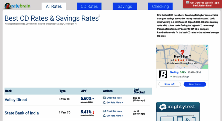 Best Cd Rates >> Access Ratebrain Com Best Cd Rates For May 2019 Compare Best Cd Rates >> Access Ratebrain Com Best Cd Rates For May 2019 Compare