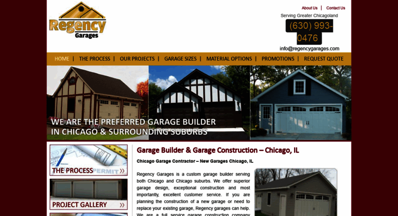 Access Regencygarages Com Regency Garages Chicago Garage Builder Regencygarages Com Screenshot