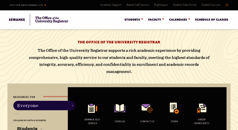 Access Registrar Sewanee Edu Office Of The University Registrar