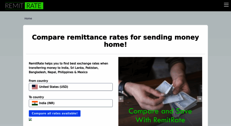 Access Remitrate Compare Live Exchange Rates To Send Money Compare Live Exchange Rates