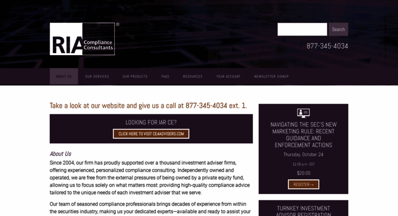 Access Ria Compliance Consultants Ria Compliance Consultants Screenshot