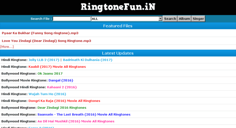 Access Ringtonefun In Ringtonefun In New Ringtone 17 18 Download New Mobcup Bollywood Hindi Movie 17 Mp3 Rington