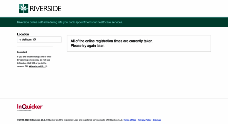 Access Riverside Inquicker Com Online Healthcare Scheduling