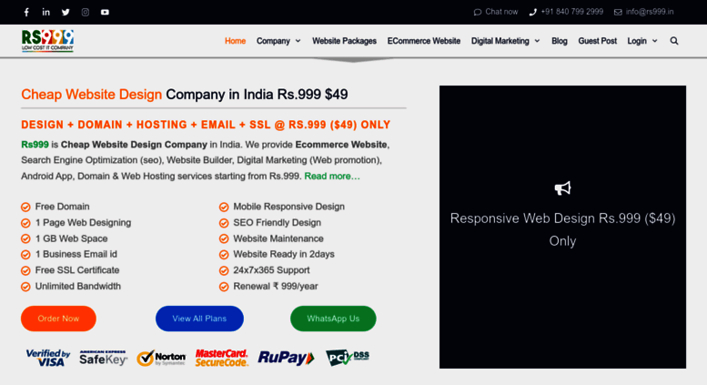 Access Rs999 In Cheap Website Design Company India Rs 999 49 Images, Photos, Reviews