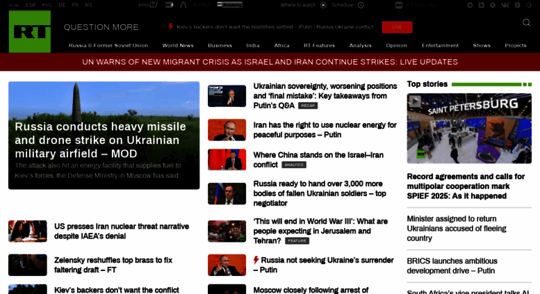 Watch Russia Today Live Russia Today Live Streaming NewsLivecom