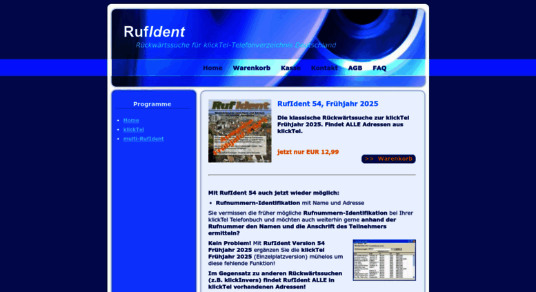 Access Rufident Info Rufident Ruckwartssuche Fur Klicktel Telefonverzeichnis Deutschland