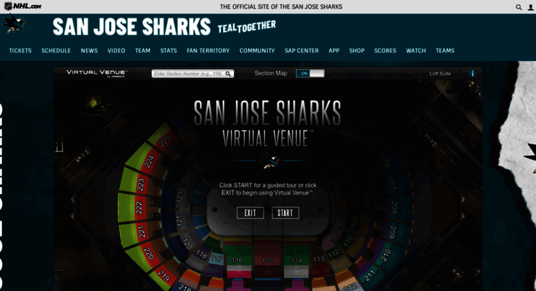 San Jose Sharks Virtual Seating Chart