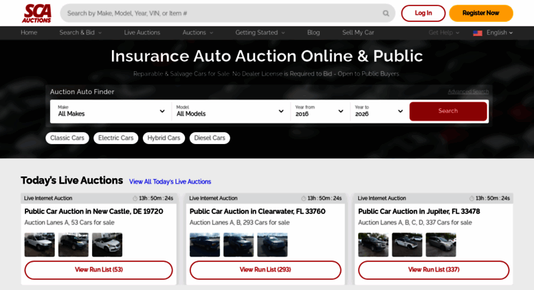 Access sca.auction. SCA auctions The 1 Online Insurance
