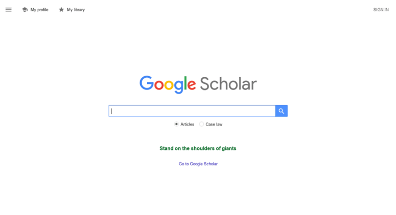 Access scholar.google.com.sg. Google Scholar