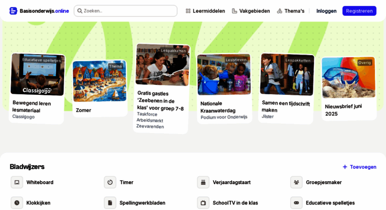 access schoolbordportaal.nl. leermiddelen en digibord portal voor