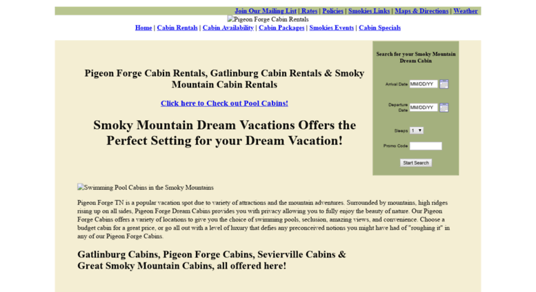 Access Secure Smokymountaindreamvacation Com Pigeon Forge Cabins